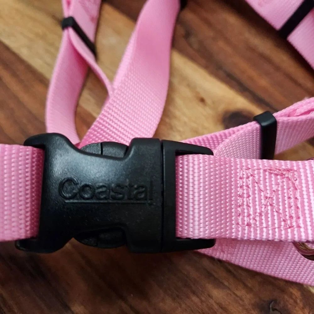Coastal Dog Harness – Light Pink, Size Large, Adjustable Fit